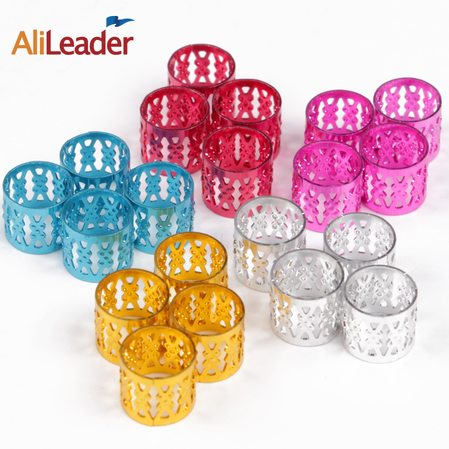 AliLeader Colorful Dreadlock Beads Wholesale Hair Rings For Crochet Braiding Hair Extensions