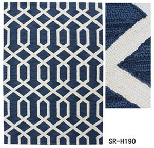 Hand Hooked rug with design