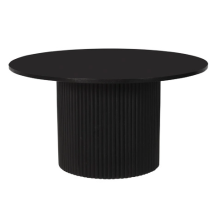 Modern Black Wooden Round Cocktail Table