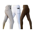 Grie de silicone feminino calças a cavalo Jodhpurs