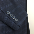 Men's Royal Blue Plaid Suit