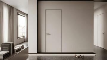 Frameless Invisible Solid Wood Door Slab Bedroom