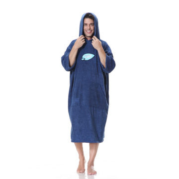 Adult kids poncho towel microfiber swimming changing robe