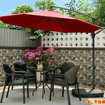 Side round sun umbrella