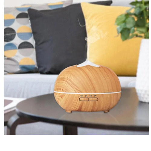 Home Ultrasonic Essential Oil Diffuser Wood Grain 400ML