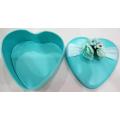 Heart Shape Candy Tin with flower decoration