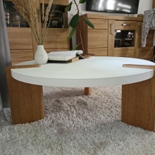 Cream White Elegant Indoor Round Table