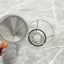 Stainless Steel Pour Over Coffee Dripper Filter - Easy to Clean