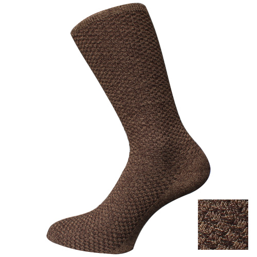 Brown Mens calcetines de cilindro doble