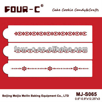 Marquetry side stencil set, cake side design,classic cake side decoration