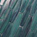 الماس شكل زجاج الفسيفساء الأخضر فندق باكسبلاش بلاط
