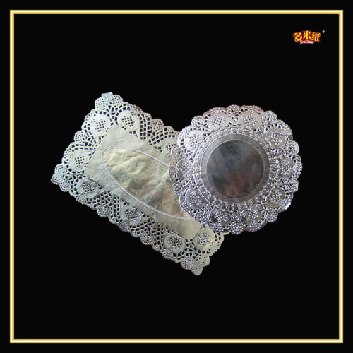 Quảng cáo trang trí Doilies giấy hình chữ nhật ren