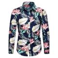 Comfortable Men's Long Sleeve Hawaiian Vacation