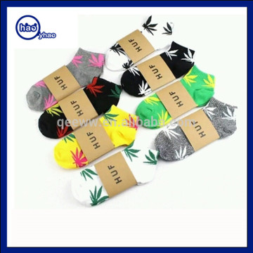 Yhao Brand Tube Socks Men Women Ankle Pot Leaf Cannabis Weed Socks, Custom Design Unisex Marijuana Socks