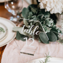 Acrylic Hexagon Table Number Wedding Table Decor