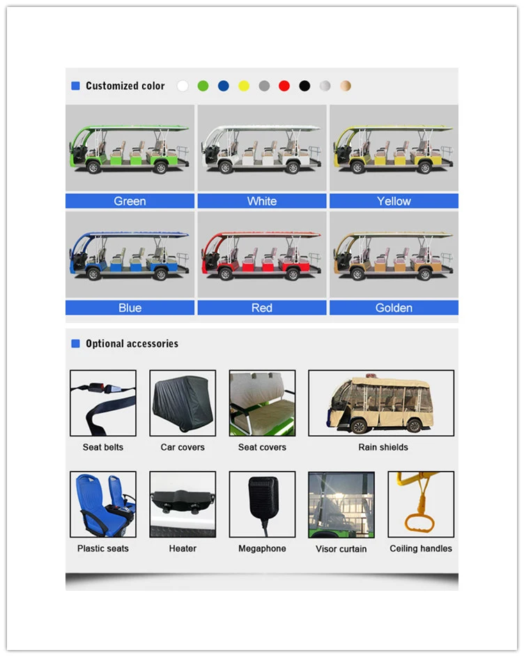 8 Passengers Electric Shuttle Bus for Resort