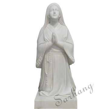 Marble church praying saints, white marble, saints of jesus