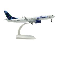 20cm 1/200 Scale JetBlue Airline Boeing 737 Model Plane - Alloy Construction with Landing Gear