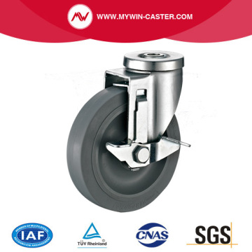 American Medium-Light Duty Bole Swivel Side Lock Grey TPR Castor Wheel