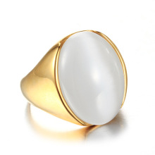 Cool men simple design big gem rings