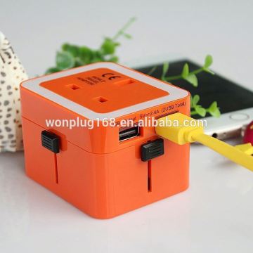 2014 top sale high quality world travel adapter rubber duck gift