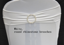 White Expand Bands with Rhinestone Brooches