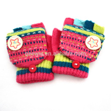 2016 Yhao customized 100% Acrylic wholesale knit red baby cute mittens