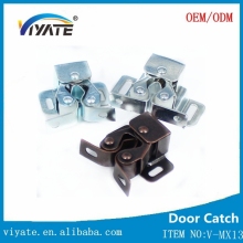 Metal double magnetic door catcher for furniture roller cabient