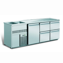Luxury 1 Door 4 Drawers Fancooling Refrigerated Beer Bar Counter R118
