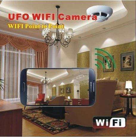 P2p Smoke Detector WiFi HD Camera Wireless IP Camera Nanny Video Recorder