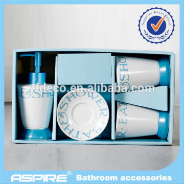 Bathroom gift ceramic accessory set