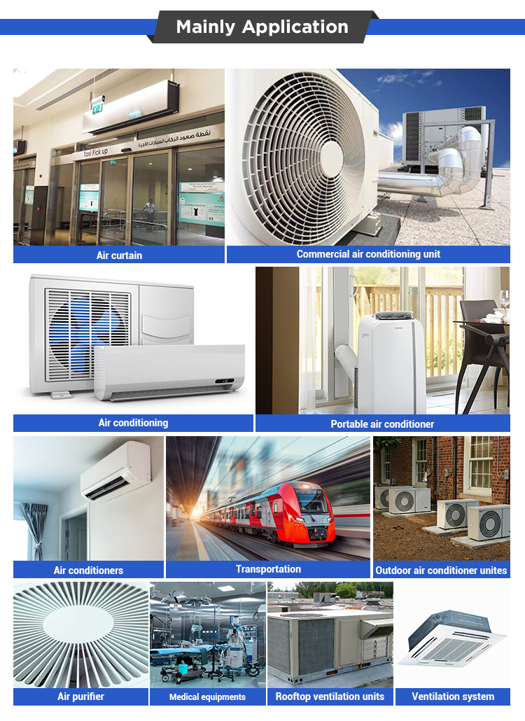 101.5mm Plastic Cross Flow Fan Blades for The Air Conditioning,plastic cross flow fan impeller split air conditioner