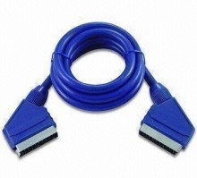 Scart Plug, Available in Blue and Black, OEM Orders Are Welcome