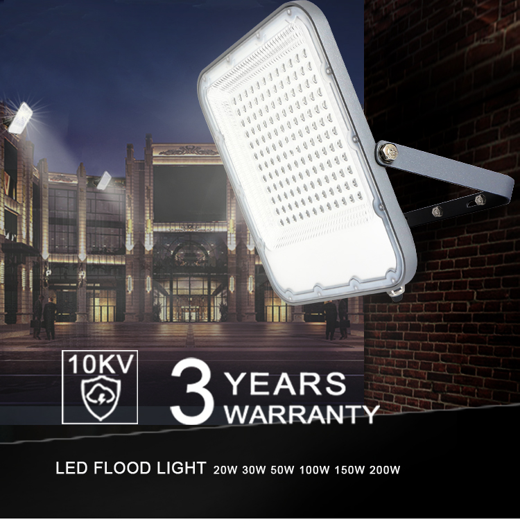 KCD 50000H lifespan external lighting waterproof led flood light 100w