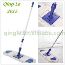 dust cleaning mop with aluminum telescopic handle, microfiber flat mop ,cotton dust mop