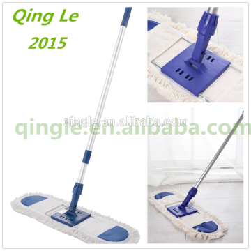 dust cleaning mop with aluminum telescopic handle, microfiber flat mop ,cotton dust mop