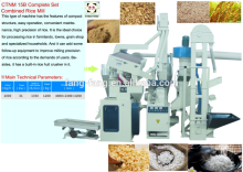 1TPH/ 20 TPD Complete Set combined Rice Mill include hammer mill