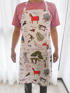Printed Cotton Kitchen Apron