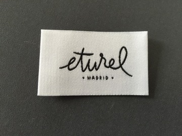 Customized High Density White Color Woven Label