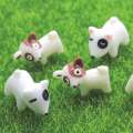 Cartoon Kawaii Hunde Figuren für Kuchen Dekoration Harz Haustier Hund Handwerk Puppenhaus Bonsai Ornament Fee Garten Figuren Lieferanten