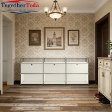 Modern Modular Steel Storage Cabinet with Open Shelves for Bedroom Workshop Living Room-Eco-Friendly & Durable