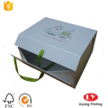 White Magnetic Cardboard Gift Box With Ribbon