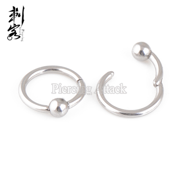 Stainless Steel Hinged Captive Bead Ring