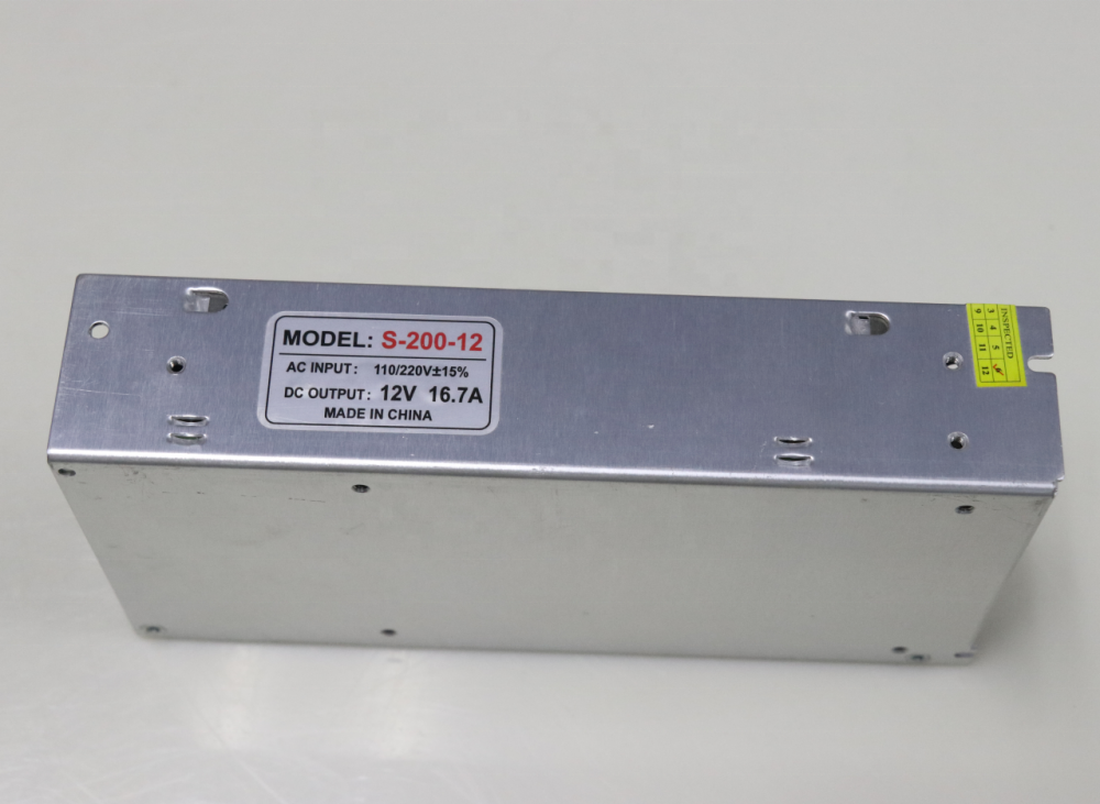 Led Driver 12V16.7A 200W zilverkleurige kleurenvoeding