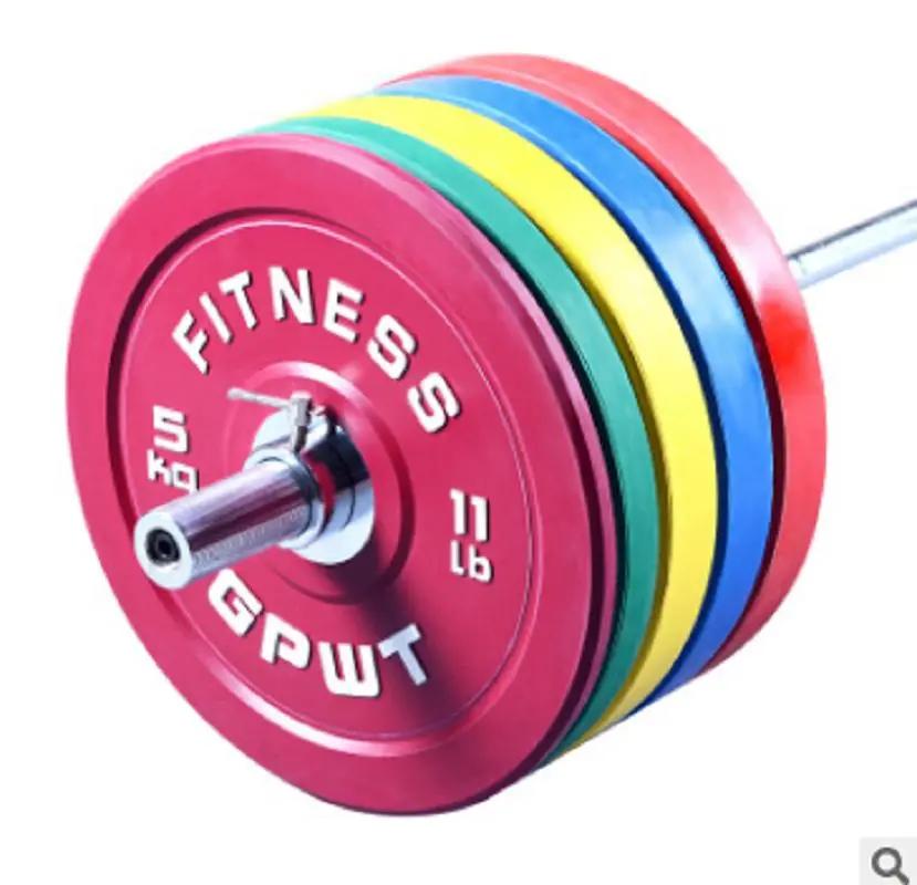 Gym Fitness Equipment Rubber Barbell Standard Weight Plates