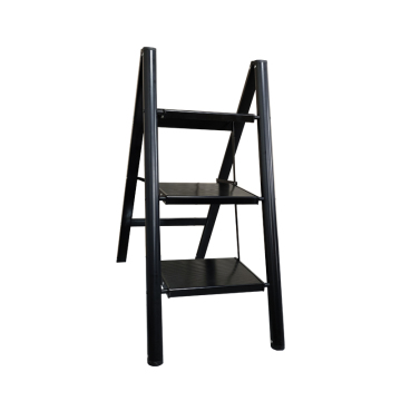 Low Price Black Foldable Ladder Flower Stand - 3 Step Aluminum Multipurpose Ladder Chair