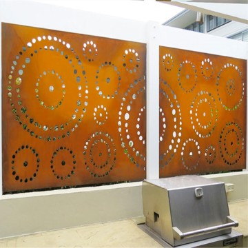 Corten Steel Laser Cut Screens