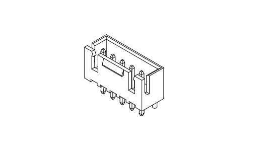 보스 커넥터 시리즈와 함께 2.50mm 피치 180 ° 웨이퍼