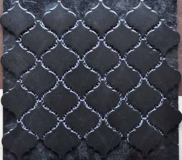 Low Water Absorption Black Porcelain Mosaic Tile