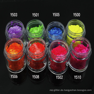 China Fluoreszierende Leuchtende Effekt Glitter Pailletten Neon Glow Liebesherz Pailletten Gluhende Glitzerplattchen Fur Die Nagelkunst Hersteller